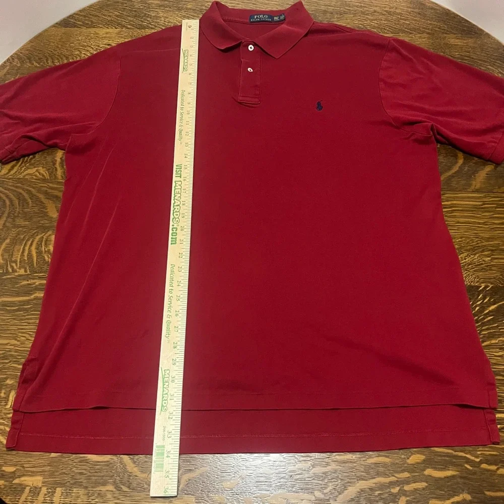 Polo Ralph Lauren Polo Shirt Mens 2XLT Red Short Sleeve Cotton Pony Logo